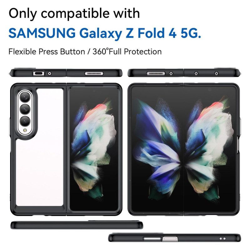 Cover Samsung Galaxy Z Fold 4 Bordi Colorati Trasparenti