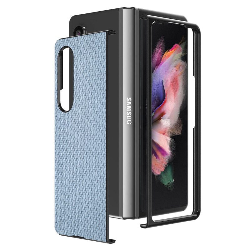 Cover Samsung Galaxy Z Fold 4 Fibra Di Carbonio Effetto Intrecciato