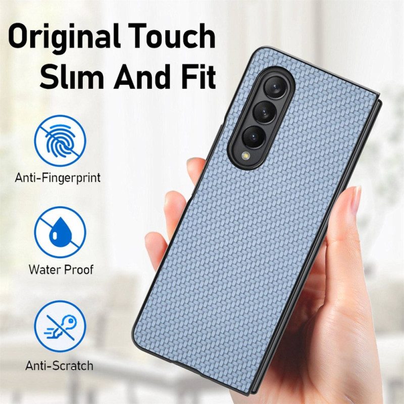 Cover Samsung Galaxy Z Fold 4 Fibra Di Carbonio Effetto Intrecciato