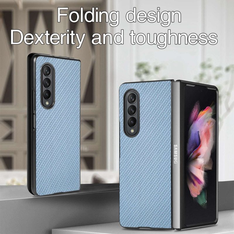 Cover Samsung Galaxy Z Fold 4 Fibra Di Carbonio Effetto Intrecciato