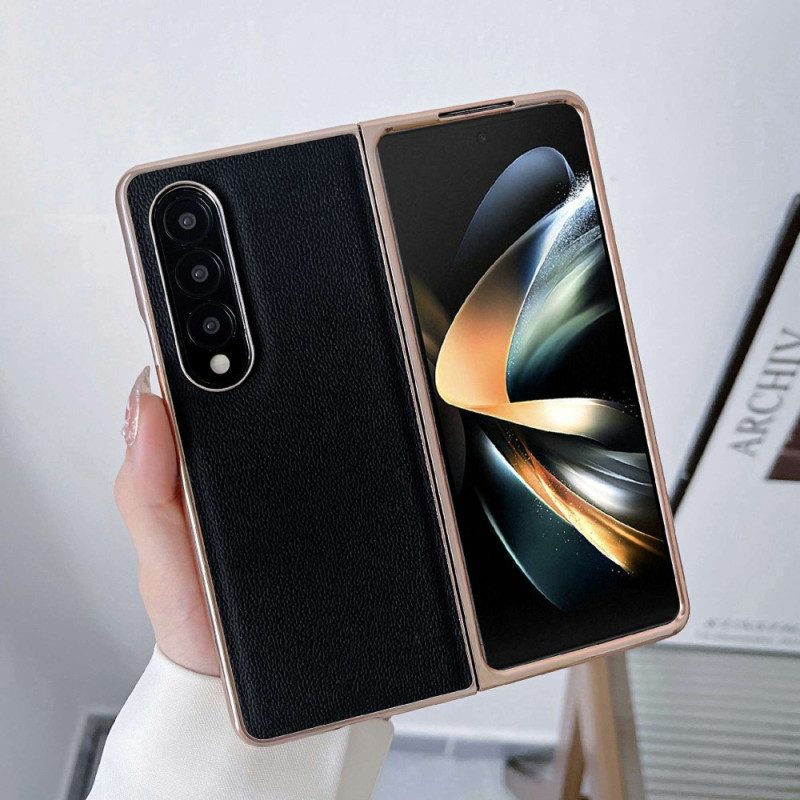 Cover Samsung Galaxy Z Fold 4 Finta Pelle Di Vitello