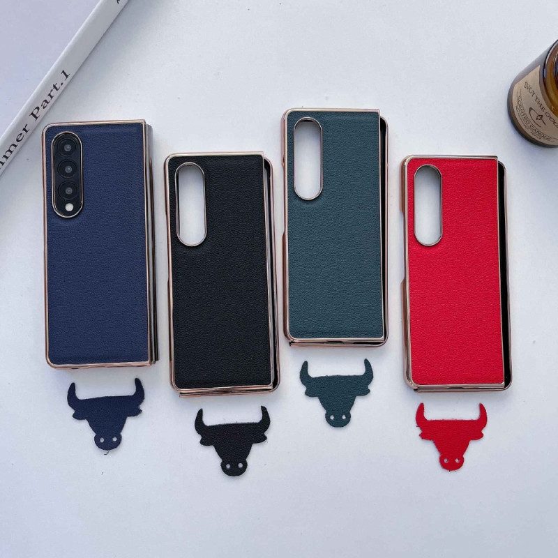 Cover Samsung Galaxy Z Fold 4 Finta Pelle Di Vitello