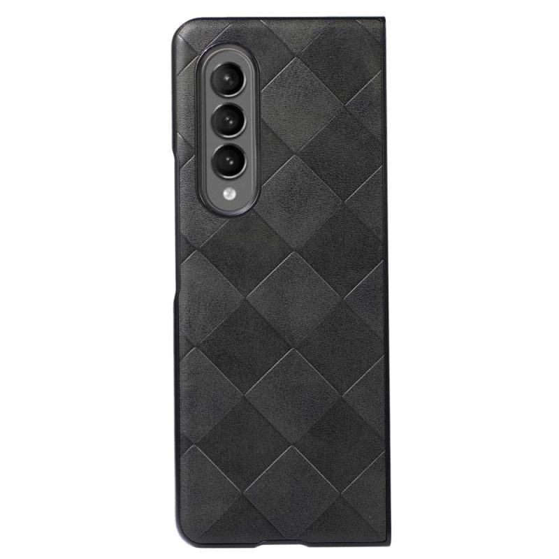 Cover Samsung Galaxy Z Fold 4 Motivo A Quadri In Similpelle