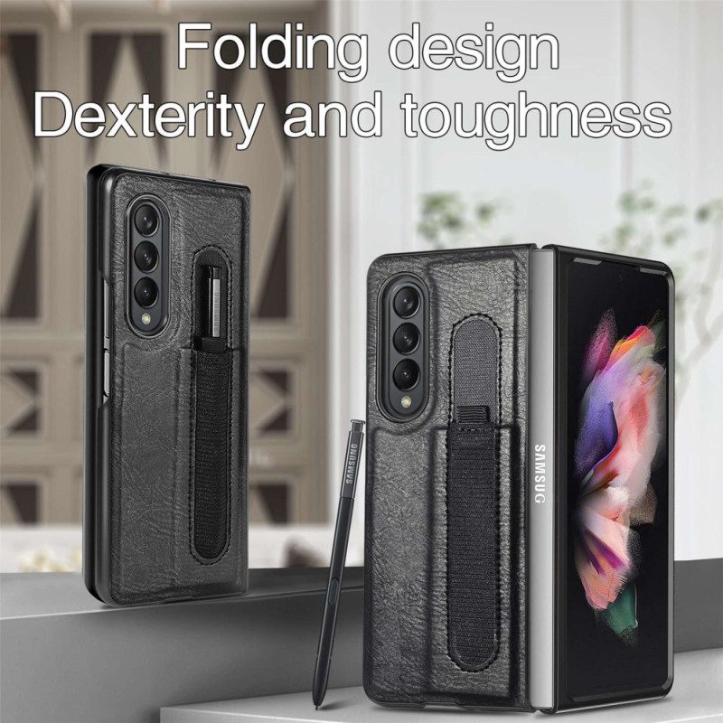 Cover Samsung Galaxy Z Fold 4 Stilo In Ecopelle