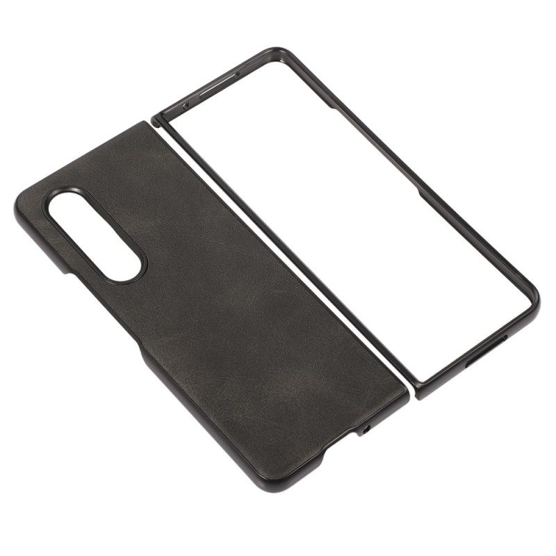 Cover Samsung Galaxy Z Fold 4 Struttura In Pelle Rivestita