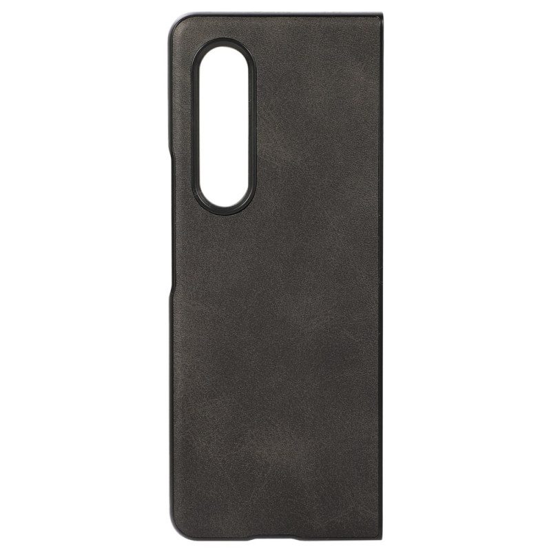 Cover Samsung Galaxy Z Fold 4 Struttura In Pelle Rivestita