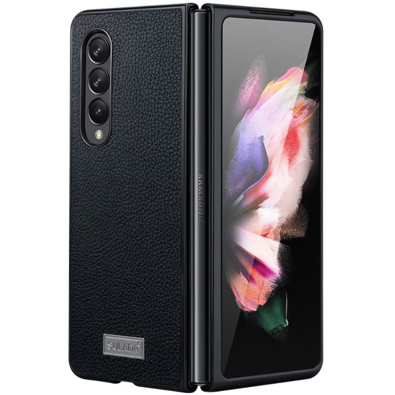 Cover Samsung Galaxy Z Fold 4 Sulada Ecopelle Litchi