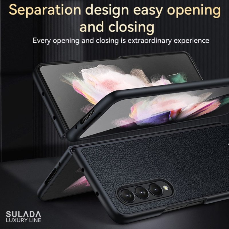 Cover Samsung Galaxy Z Fold 4 Sulada Ecopelle Litchi