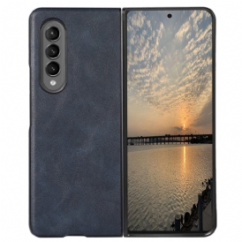 Cover Samsung Galaxy Z Fold 4 Texture Classica In Ecopelle