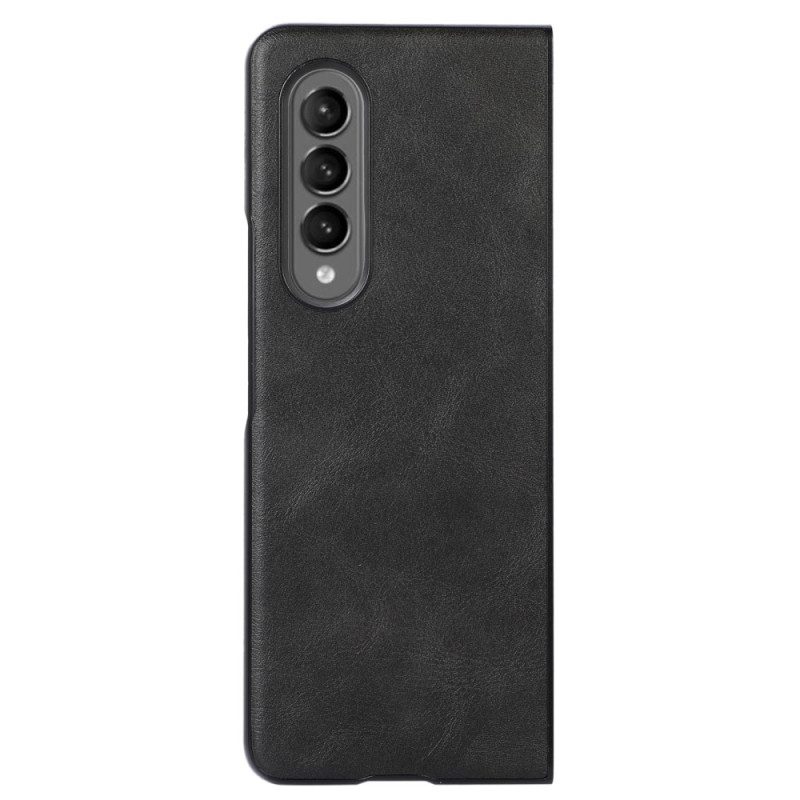 Cover Samsung Galaxy Z Fold 4 Texture Classica In Ecopelle