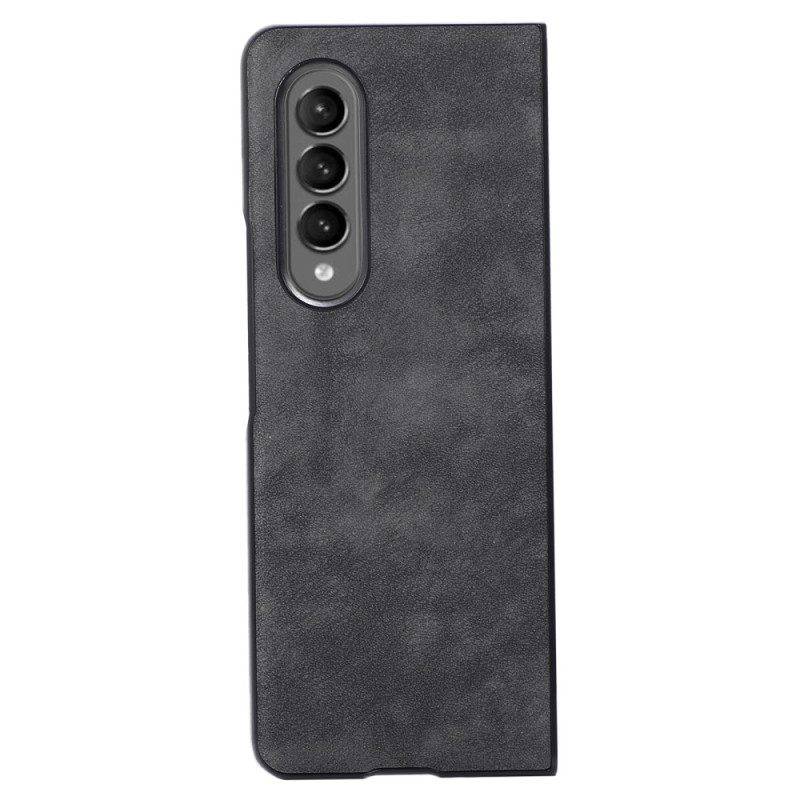 Cover Samsung Galaxy Z Fold 4 Trama Della Pelle In Finta Pelle