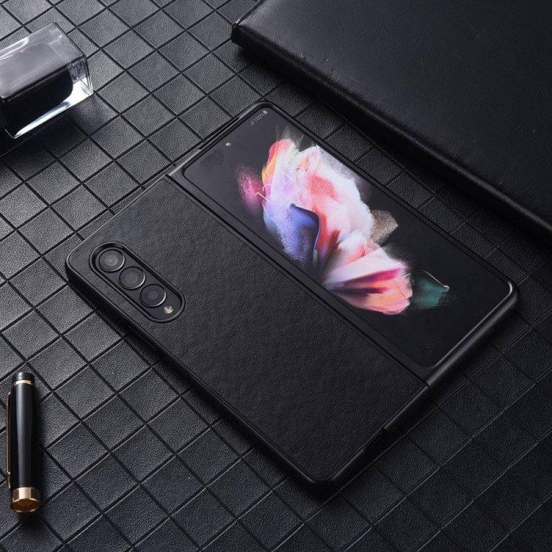 Cover Samsung Galaxy Z Fold 4 Trama Di Nylon In Ecopelle