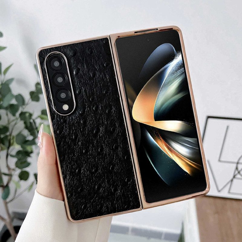 Cover Samsung Galaxy Z Fold 4 Trama Di Struzzo