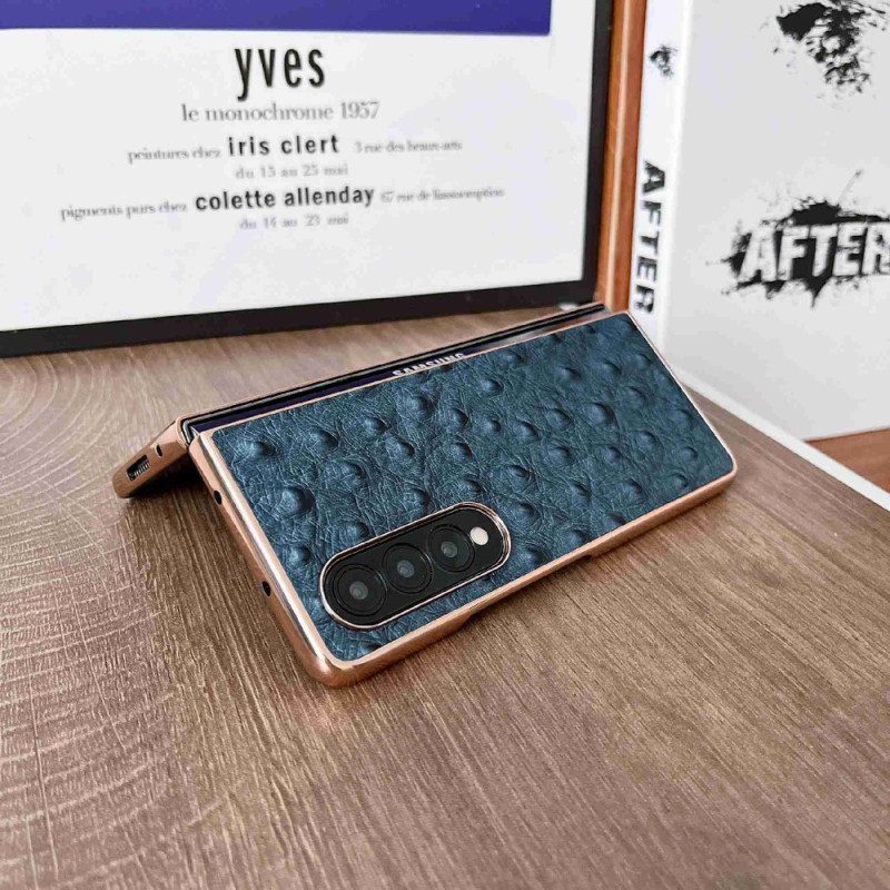 Cover Samsung Galaxy Z Fold 4 Trama Di Struzzo