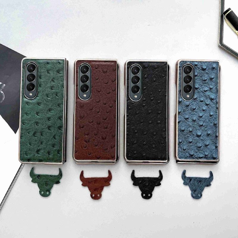 Cover Samsung Galaxy Z Fold 4 Trama Di Struzzo