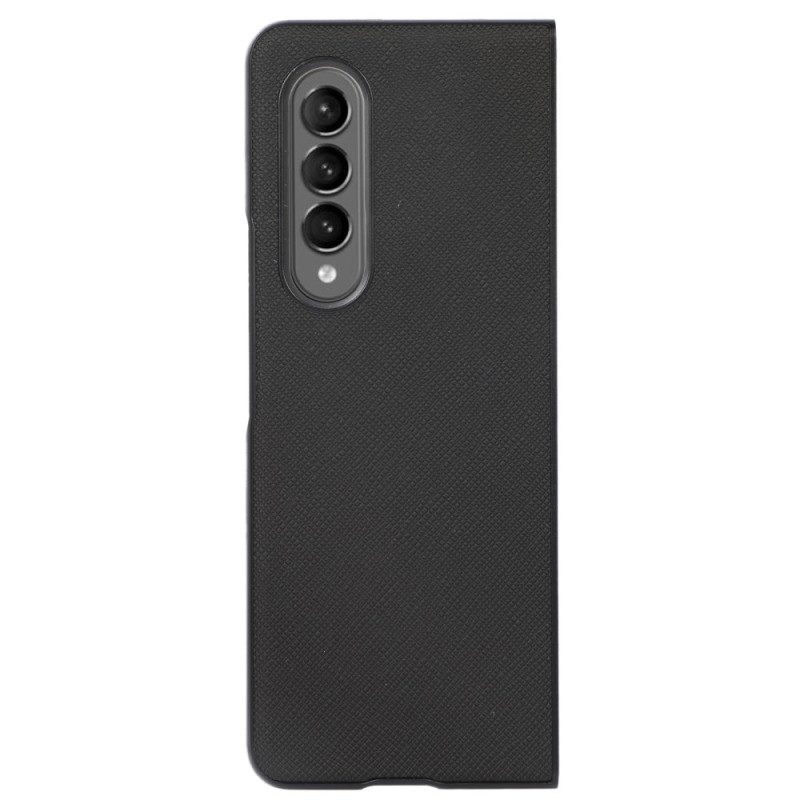 Cover Samsung Galaxy Z Fold 4 Trama Incrociata In Ecopelle