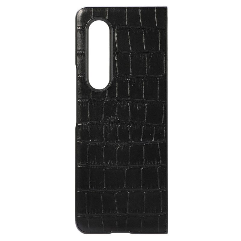 Cover Samsung Galaxy Z Fold 4 Vera Pelle Di Coccodrillo