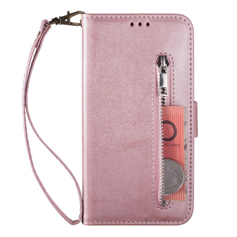 Custodia A Portafoglio Samsung Galaxy Z Fold 4 Glamour Con Il Cinturino