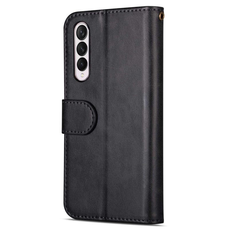 Custodia A Portafoglio Samsung Galaxy Z Fold 4 Glamour Con Il Cinturino