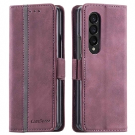 Custodia in pelle Samsung Galaxy Z Fold 4 Casedance Serie Valzer 001