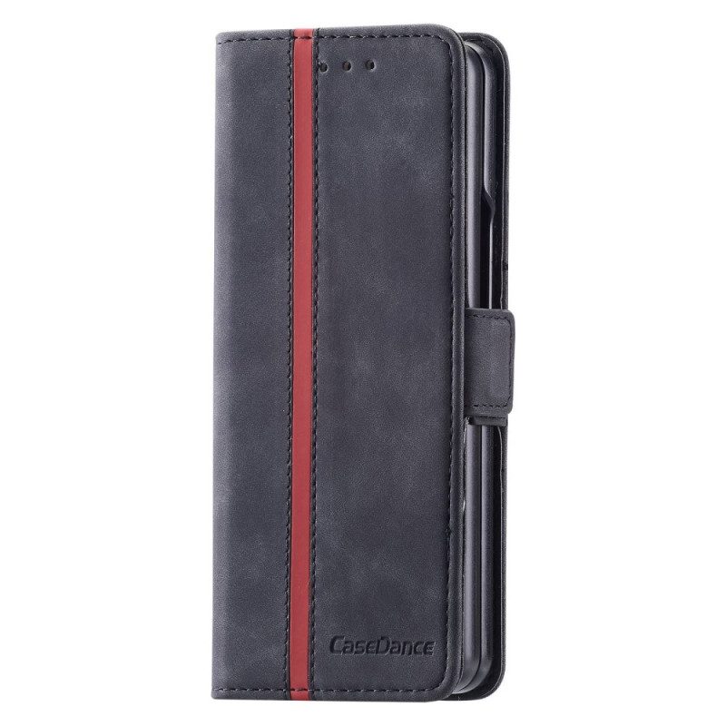 Custodia in pelle Samsung Galaxy Z Fold 4 Casedance Serie Valzer 001