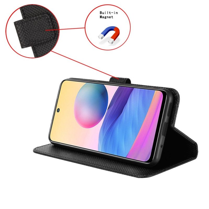 Custodia in pelle Samsung Galaxy Z Fold 4 Cinturino Diamantato