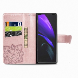 Custodia in pelle Samsung Galaxy Z Fold 4 Farfalla Gigante