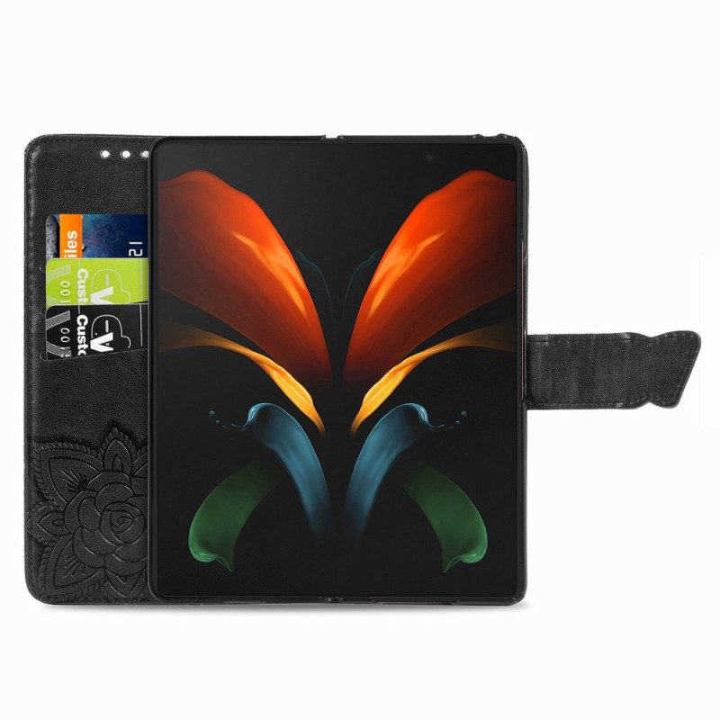 Custodia in pelle Samsung Galaxy Z Fold 4 Farfalla Gigante