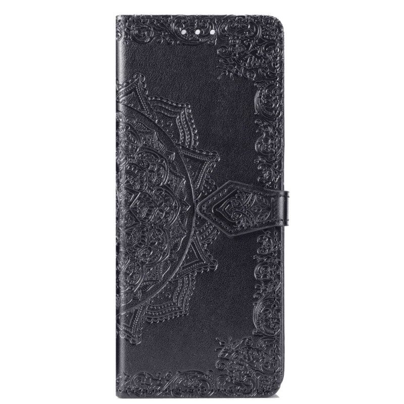 Custodia in pelle Samsung Galaxy Z Fold 4 Mandala Strappy Medievale