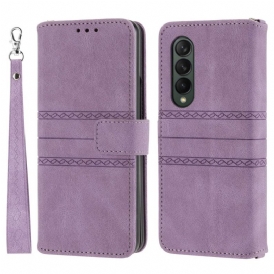 Custodia in pelle Samsung Galaxy Z Fold 4 Modello Di Cintura In Ecopelle