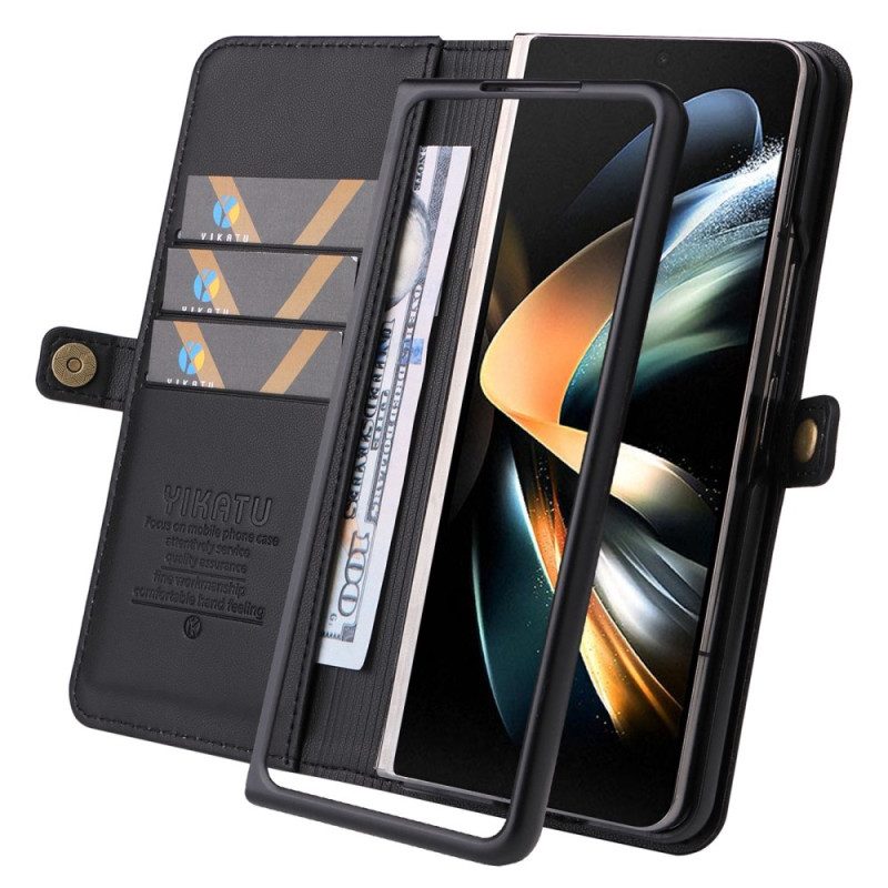 Custodia in pelle Samsung Galaxy Z Fold 4 Yikatu Yk-001