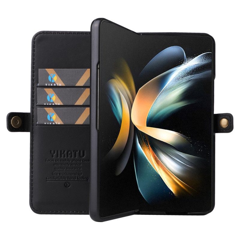 Custodia in pelle Samsung Galaxy Z Fold 4 Yikatu Yk-001