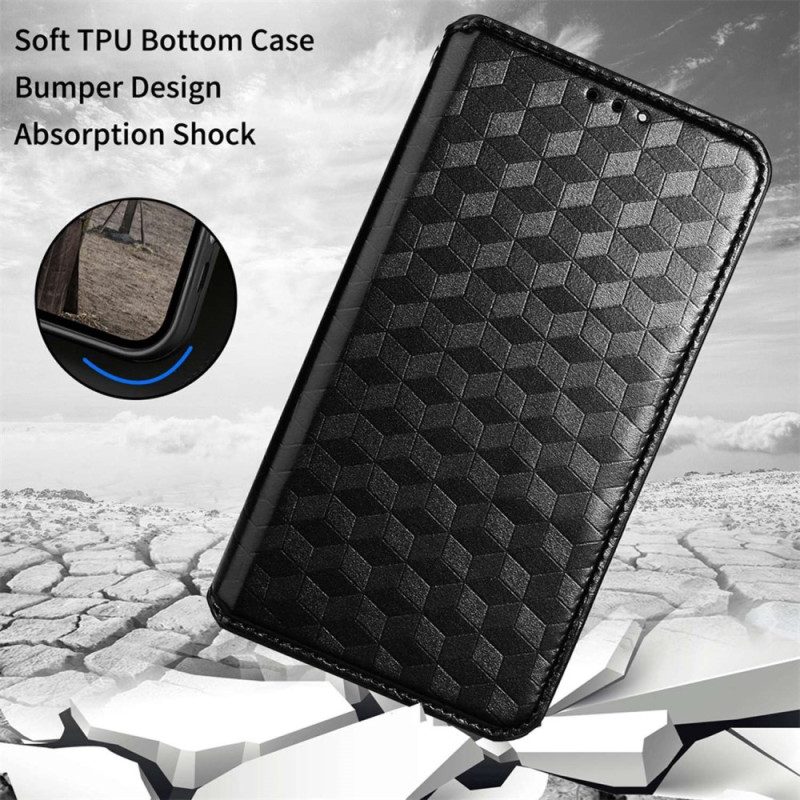 Folio Cover Samsung Galaxy Z Fold 4 Custodia in pelle Cubo 3d