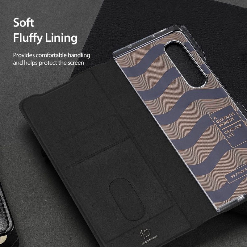 Folio Cover Samsung Galaxy Z Fold 4 Custodia in pelle Serie Brillante Dux Ducis