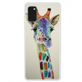 Cover Samsung Galaxy A41 Giraffa Colorata