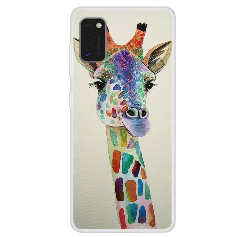 Cover Samsung Galaxy A41 Giraffa Colorata