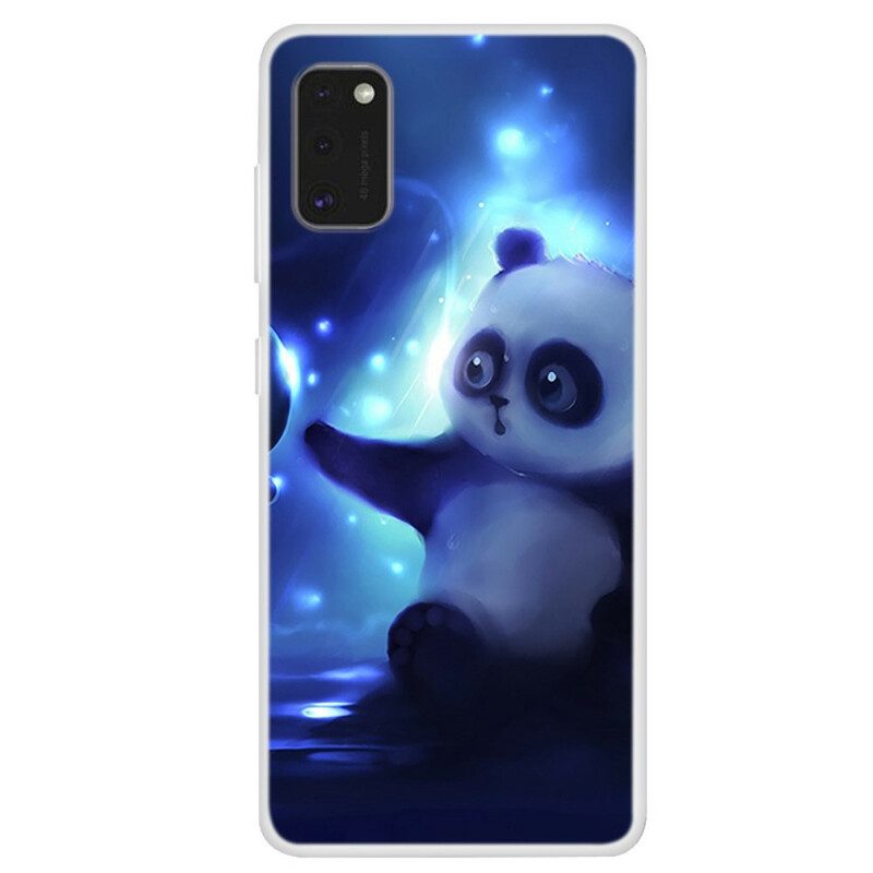 Cover Samsung Galaxy A41 Panda Nello Spazio