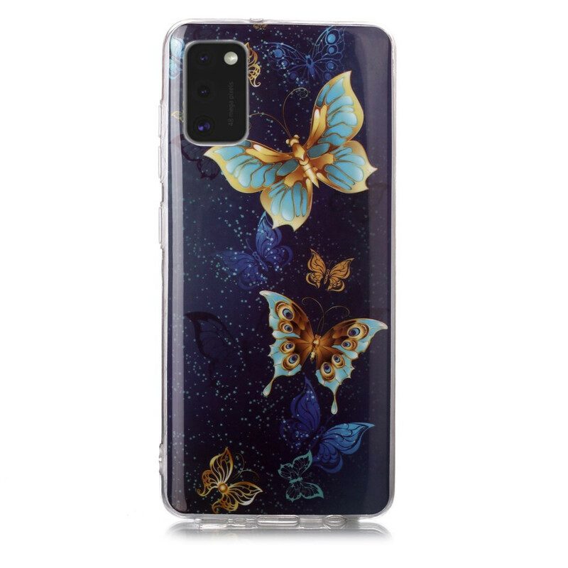 Cover Samsung Galaxy A41 Serie Di Farfalle Fluorescenti