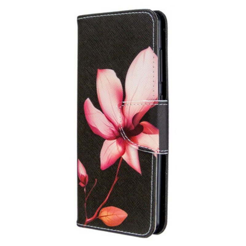 Custodia A Portafoglio Samsung Galaxy A41 Fiore Rosa