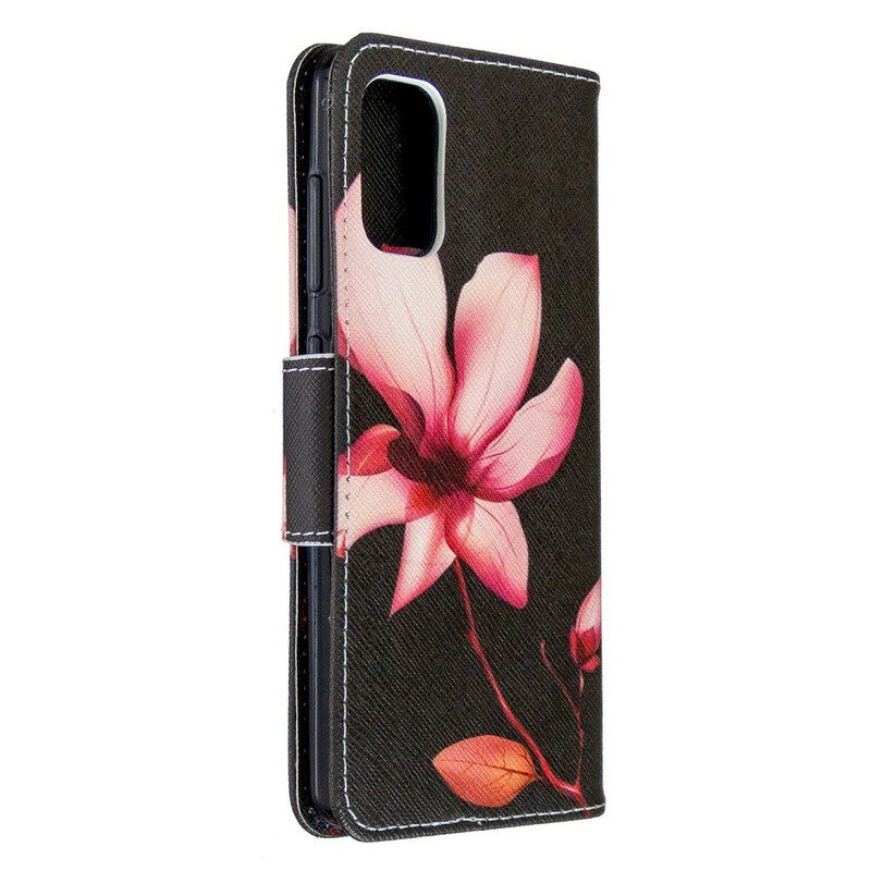 Custodia A Portafoglio Samsung Galaxy A41 Fiore Rosa