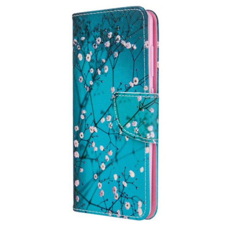 Custodia in pelle Samsung Galaxy A41 Albero In Fiore