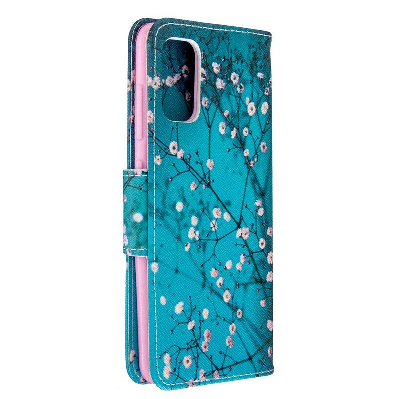 Custodia in pelle Samsung Galaxy A41 Albero In Fiore