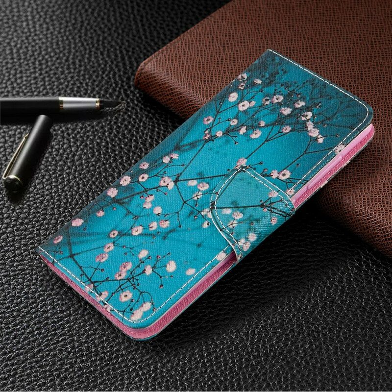 Custodia in pelle Samsung Galaxy A41 Albero In Fiore