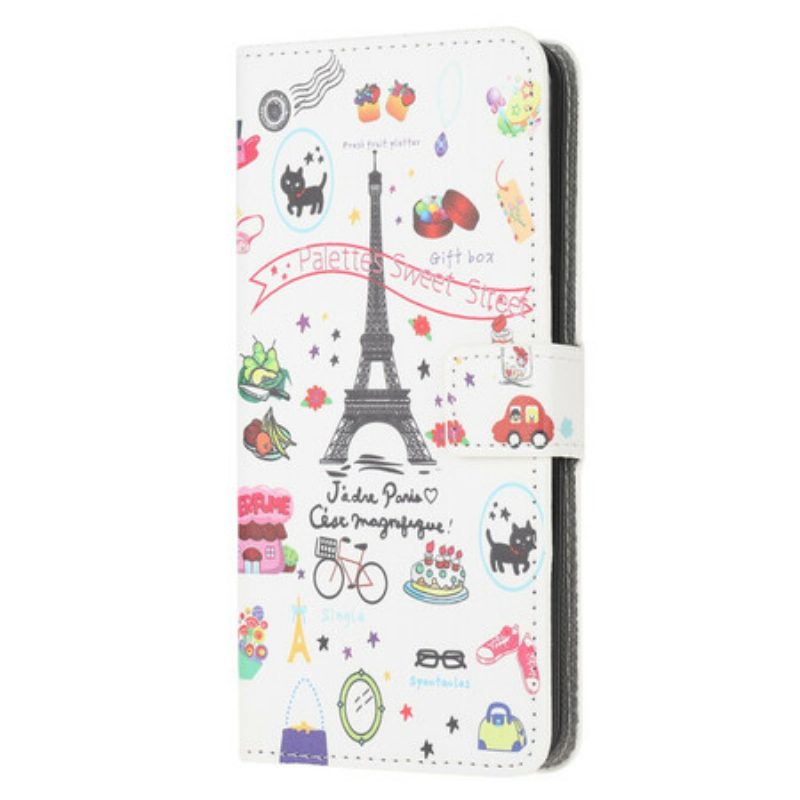 Custodia in pelle Samsung Galaxy A41 Amo Parigi