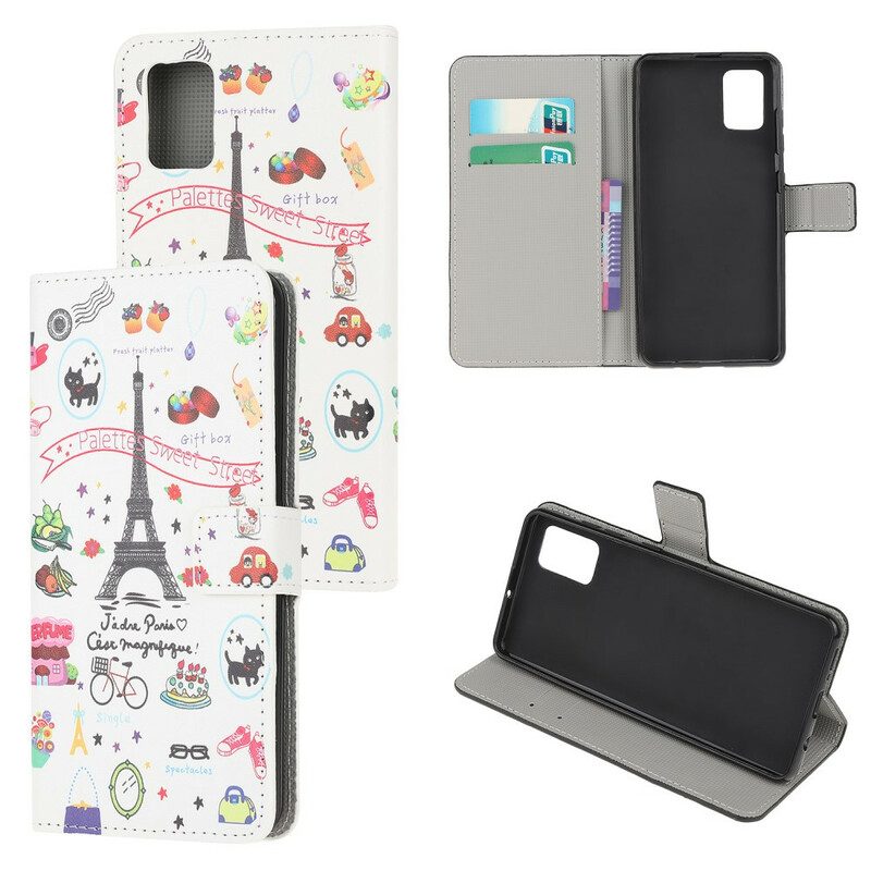 Custodia in pelle Samsung Galaxy A41 Amo Parigi