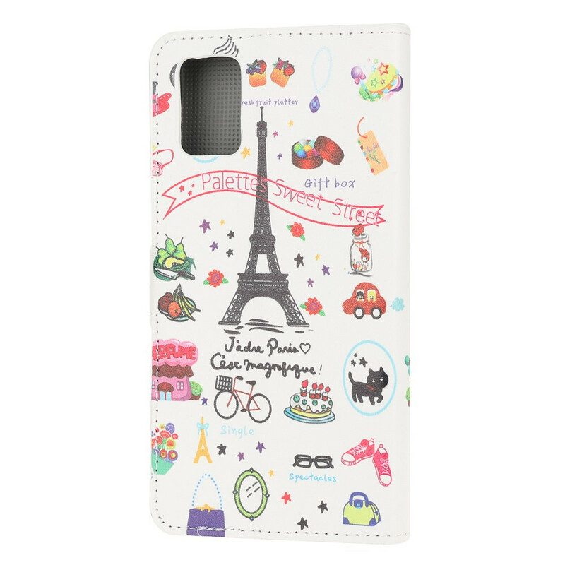 Custodia in pelle Samsung Galaxy A41 Amo Parigi