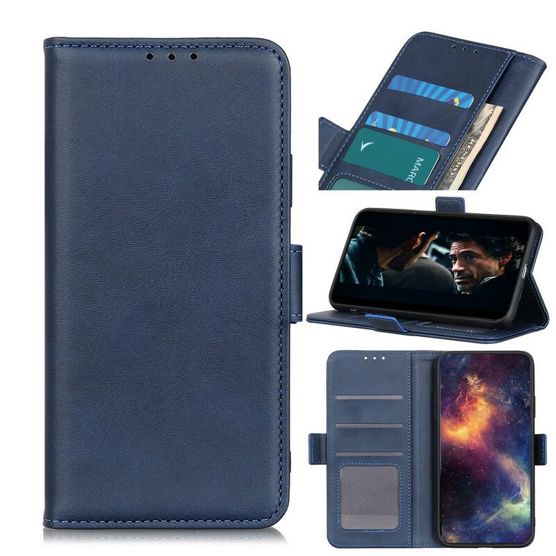 Custodia in pelle Samsung Galaxy A41 Folio Cover Doppio Lembo