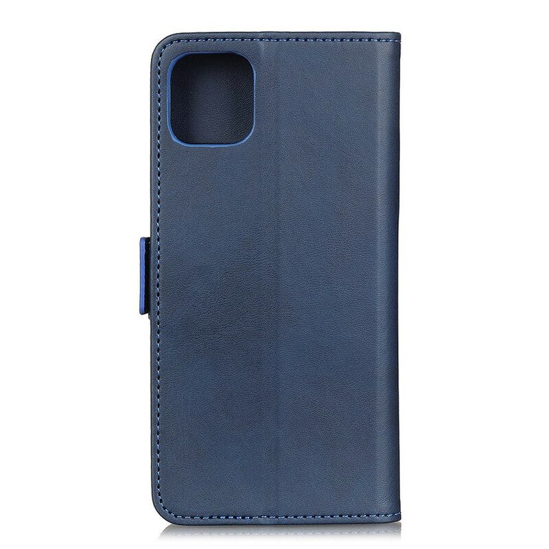 Custodia in pelle Samsung Galaxy A41 Folio Cover Doppio Lembo