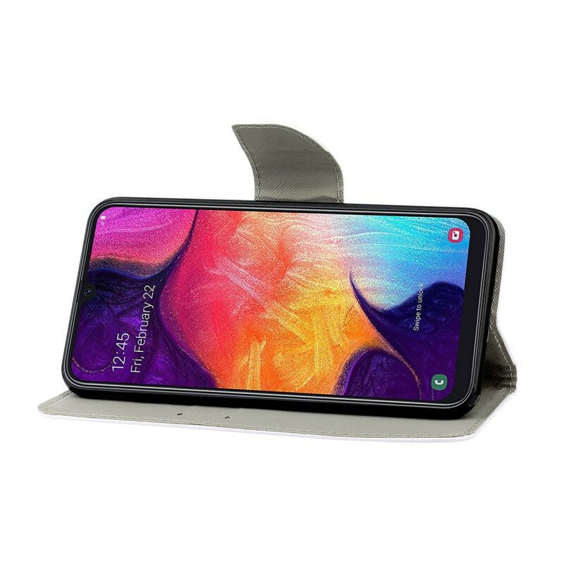 Custodia in pelle Samsung Galaxy A41 Margherite Perizoma