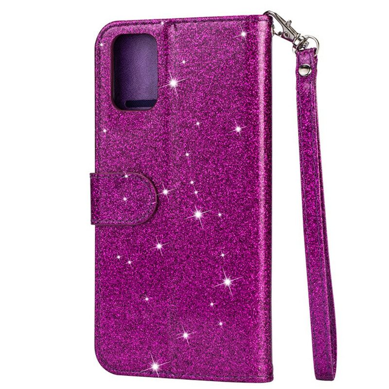 Custodia in pelle Samsung Galaxy A41 Portamonete Glitterato